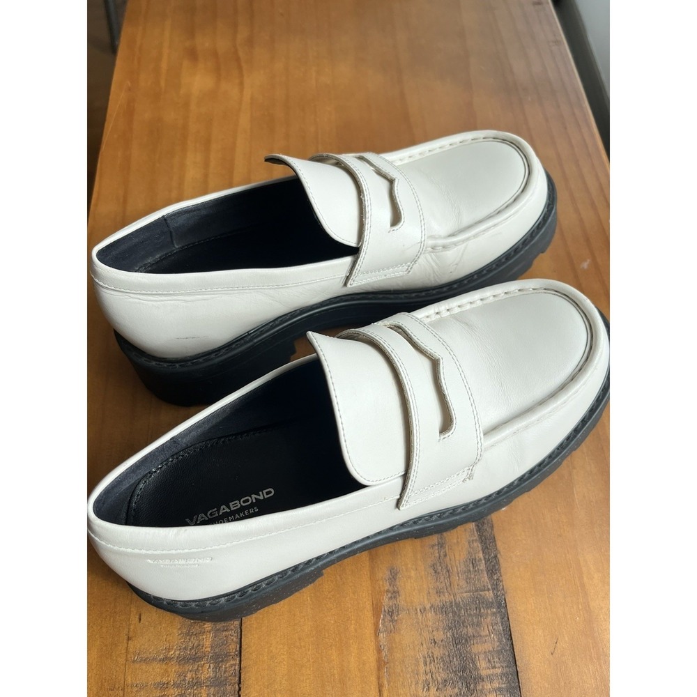 Vagabond Cosmo 2.0 Chunky Platform Loafers White‎ Leather 9 EU39 Officecore - Picture 9 of 9